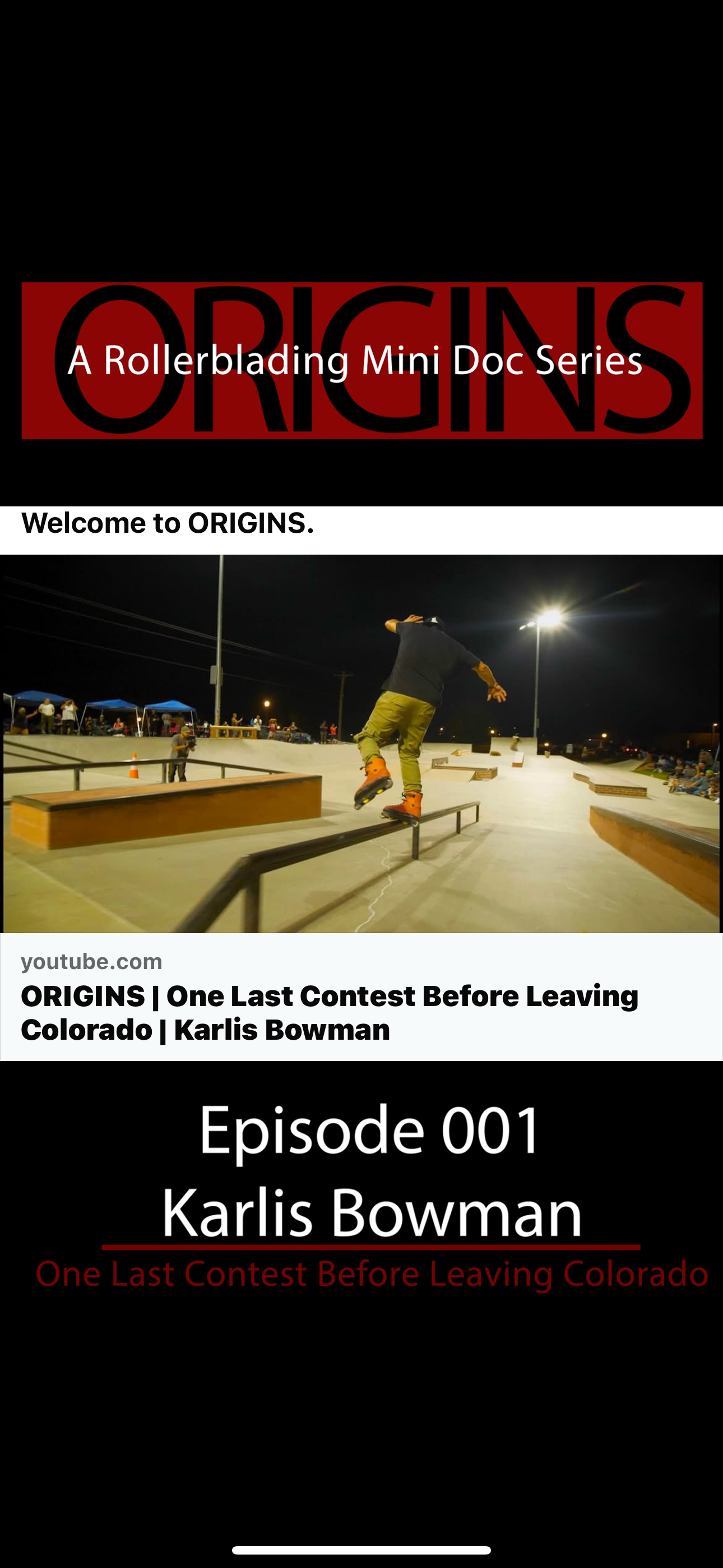 ORIGINS | One Last Contest Before Leaving Colorado | Karlis Bowman poster